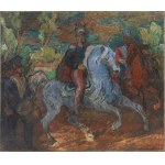 Eugeniusz Geppert (1890 Lviv - 1979 Wrocław), Portrait on horseback of Prince Józef Poniatowski, 1957