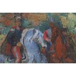 Eugeniusz Geppert (1890 Lviv - 1979 Wrocław), Portrait on horseback of Prince Józef Poniatowski, 1957
