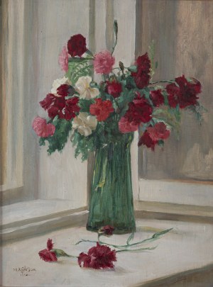 Marian Kulesza (1878 Suwałki - 1943 Wilno), Bukiet goździków, 1924