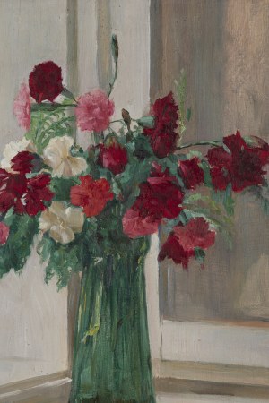 Marian Kulesza (1878 Suwałki - 1943 Wilno), Bukiet goździków, 1924