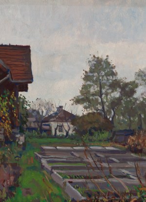 Stanisław Dybowski (1895 Warszawa - 1956 Warszawa), Podwórko, 1952