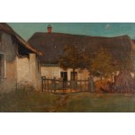 Leon Szpądrowski (1870 - 1950 ), In a rural homestead, 1942