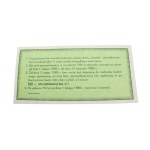 NBP - Deposit Revaluation Voucher of PLN 100 (1982)