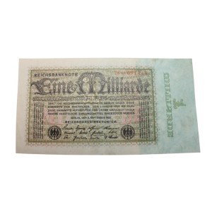 One Billion Marks (Eine Milliarde Mark) 1923,
