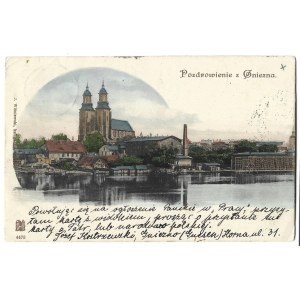 [GNIEZNO]. Gruß aus Gniezno. 1902.