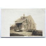 The now defunct Beskidenverein shelter with a stamp. "Lesnik" summit hostel....