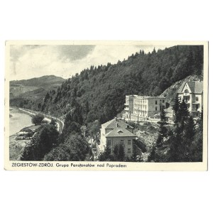 [ŻEGIESTÓW]. Zegiestow-Zdroj. Group of Guesthouses on the Poprad River.