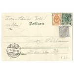 [MYSŁOWICE]. Gruss von der Drei Kaiserreichs Ecke. 1898.
