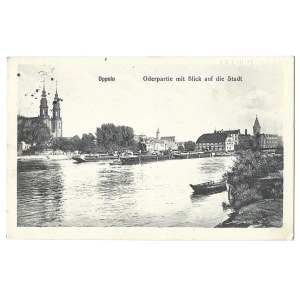 [OPOLE]. Oppeln. Oderpartie mit Blick auf die Stadt.