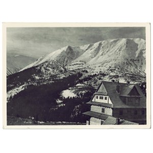 [CZARNOHORA]. Czarnohora. Shelter on Marishevskaya in the background of the Spitsa. Photo by Z[ygmunt]....