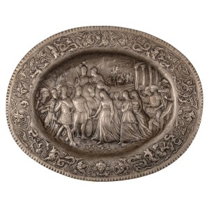 Artist Unrecognized, Baroque-style plated tray, early 20th century.