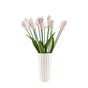 Beata Szustkiewicz, Bouquet of white ceramic tulips, 2026