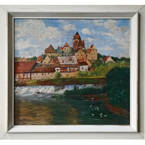 F.W. Döring?(20th century), City landscape with river