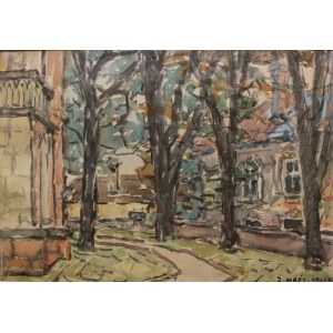 Józef Mróz, Pejzaż z Sandomierza, 1960