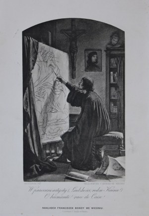 Artur Grottger wg, W pracowni artysty(Ludzkości, rodzie Kaina!, z cyklu „Wojna”,1867), 1867