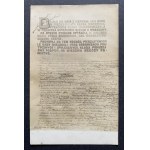 [January Uprising] Commemorative diploma of the setting of the cross at the Warsaw Citadel.