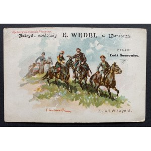 [Advertisement] E. WEDEL chocolate factory in Warsaw. From over the Wladynka River.