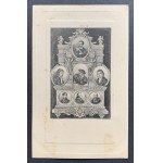 POLISH POETS [among others: Kochanowski, Karpinski] Embossed postcard. Poznan [before 1905].