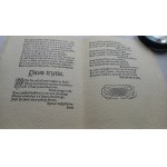 THE WHITE RAVEN'S LODGE: Three Poems by Kochanowski for Jerzy Turowicz. A BIBLIOPHILE EDITION, 1990 /m.