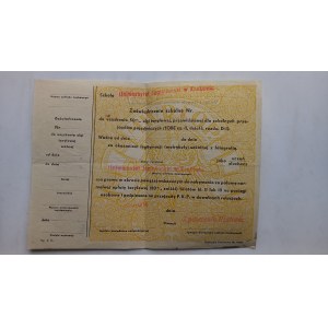 Certificato scolastico dell’Università Jagellonica, 1920 circa /m.