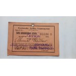 Krakow Tram Company Subscription Card, 1919 /m.