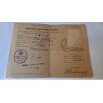 Temporary Identity Certificate, Kraków, 1947