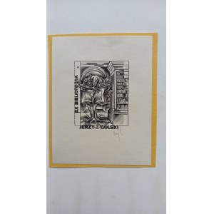 Ekslibris Ex Bibliotheca Jerzy Golski Wojciech Łuczak /m.