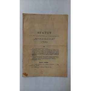 STATUTO dell'Associazione polacca “Strzecha” – Unione dei polacchi in Austria, 1894
