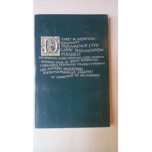 A Decree in the Blue Parliament... A Selection of Wills from the 17th–18th Centuries / m.