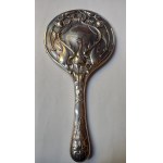 Viennese Art Nouveau silver vanity mirror, ca. 1890