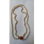 PEARL AND RUBY NECKLACE