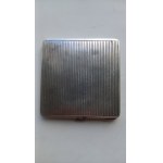 Second Polish Republic powder compact, silver, size 2, Semiatycz, Poland, ca. 1930