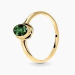 Pierścionek z żółtego złota 585 z turmalinem