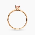 Rose gold ring with diamonds and morganite