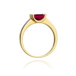 Gold ring with ruby and diamonds