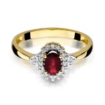 Gold ruby and diamonds