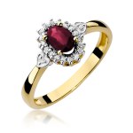 Gold ruby and diamonds