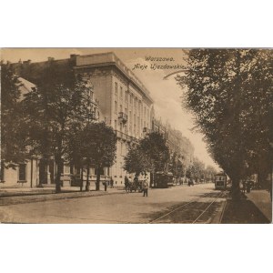 Warszawa - Aleje Ujazdowskie, ok. 1910.