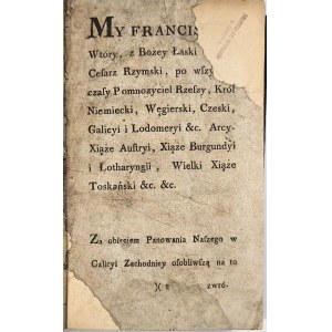 Recueil des lois pénales de la Galicie occidentale. Vienne, 1796. Éd. Józef Hraszański.