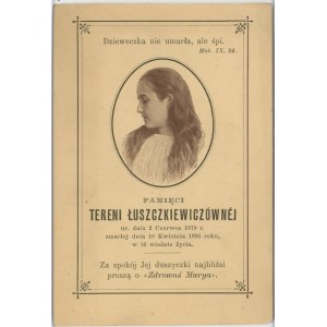 Pamięci Tereni Łuszczkiewiczównej, 1895.