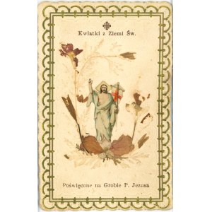 Fleurs de Terre Sainte. Consacrées sur le tombeau de l'Enfant Jésus, vers 1900.