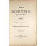 Annales de la Société des Amis des Sciences de Poznań. T. XX. 1894