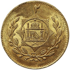 Afghanistan, Amanullah, 2 Tilla 1298 SH-1919 AD