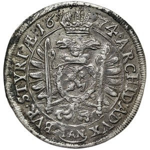 Austria, Leopold I, 6 Kreuzer 1674, Graz