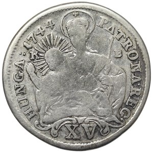 Austria, Maria Theresia, XV Kreuzer 1744, KB Kremnitz