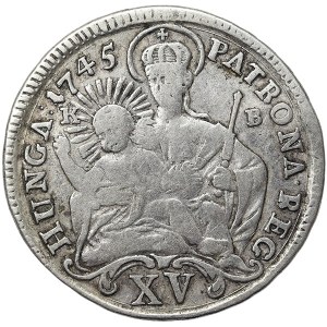 Austria, Maria Theresia, XV Kreuzer 1745, KB Kremnitz