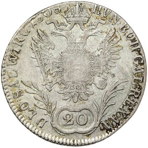 Rakúsko, Francis I, 20 Kreuzer 1808, E Karlsburg (Transylvánia)
