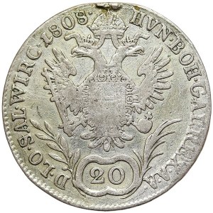 Austria, Francis I, 20 Kreuzer 1808, G Baia Mare (Nagybanya)