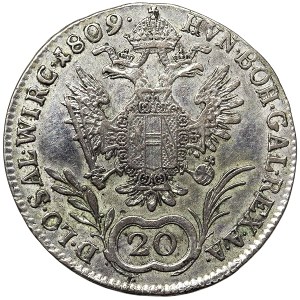 Austria, Francis I, 20 Kreuzer 1809, A Vienna