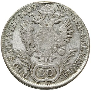 Austria, Francis I, 20 Kreuzer 1809, D Salzburg